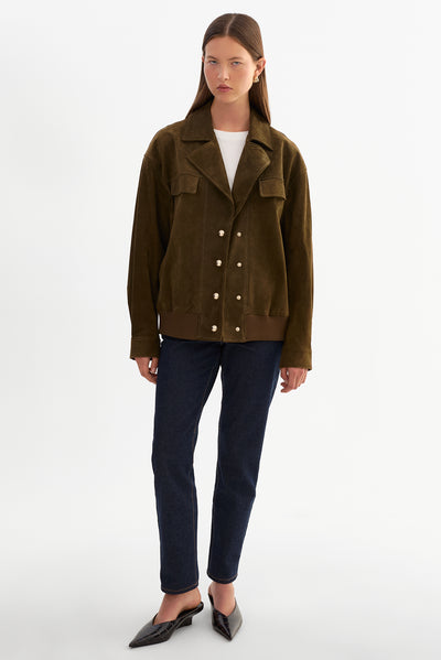 ALEDA | Oversized Genuine Suede Jacket