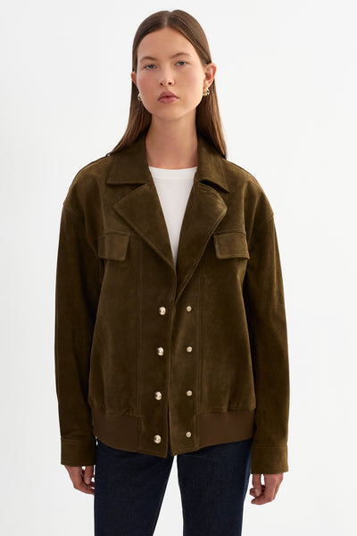ALEDA | Oversized Genuine Suede Jacket