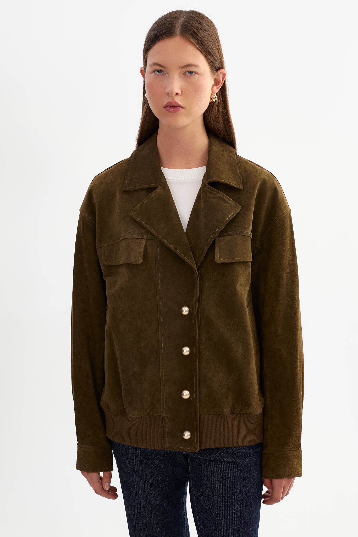 ALEDA | Oversized Genuine Suede Jacket