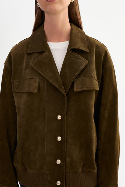 ALEDA | Oversized Genuine Suede Jacket