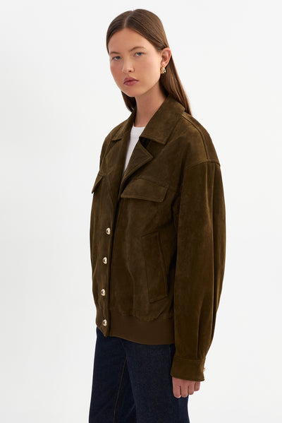 ALEDA | Oversized Genuine Suede Jacket