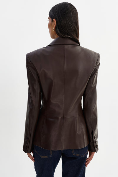 ALESHA | Hourglass Leather Blazer