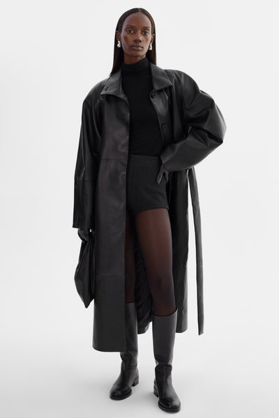 ALEXANDRA | Leather Coat
