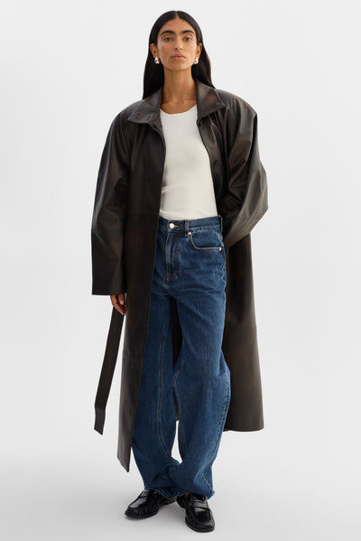 ALEXANDRA | Leather Coat