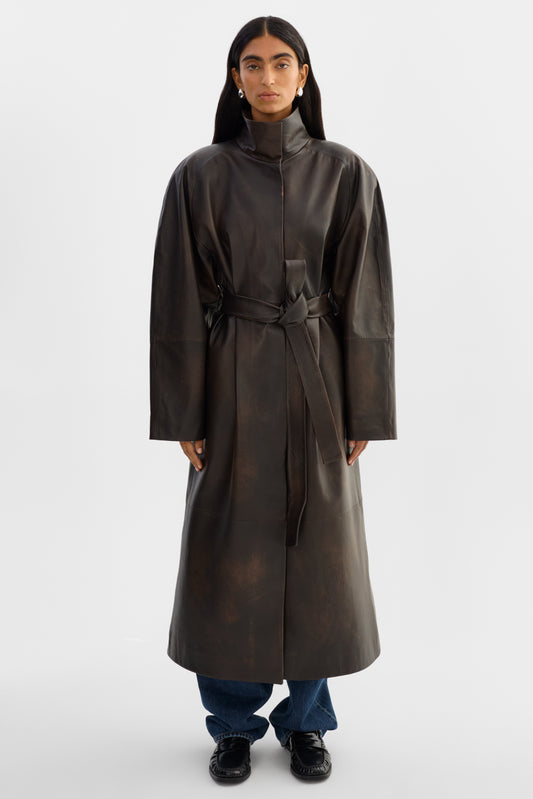 ALEXANDRA | Leather Coat