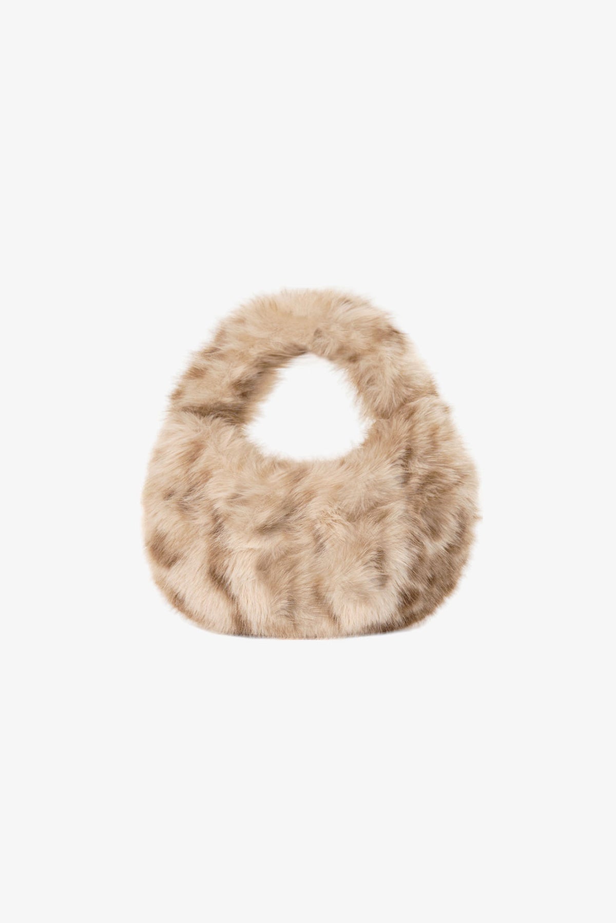 ALIX LEO Mini Faux Fur Hobo Bag