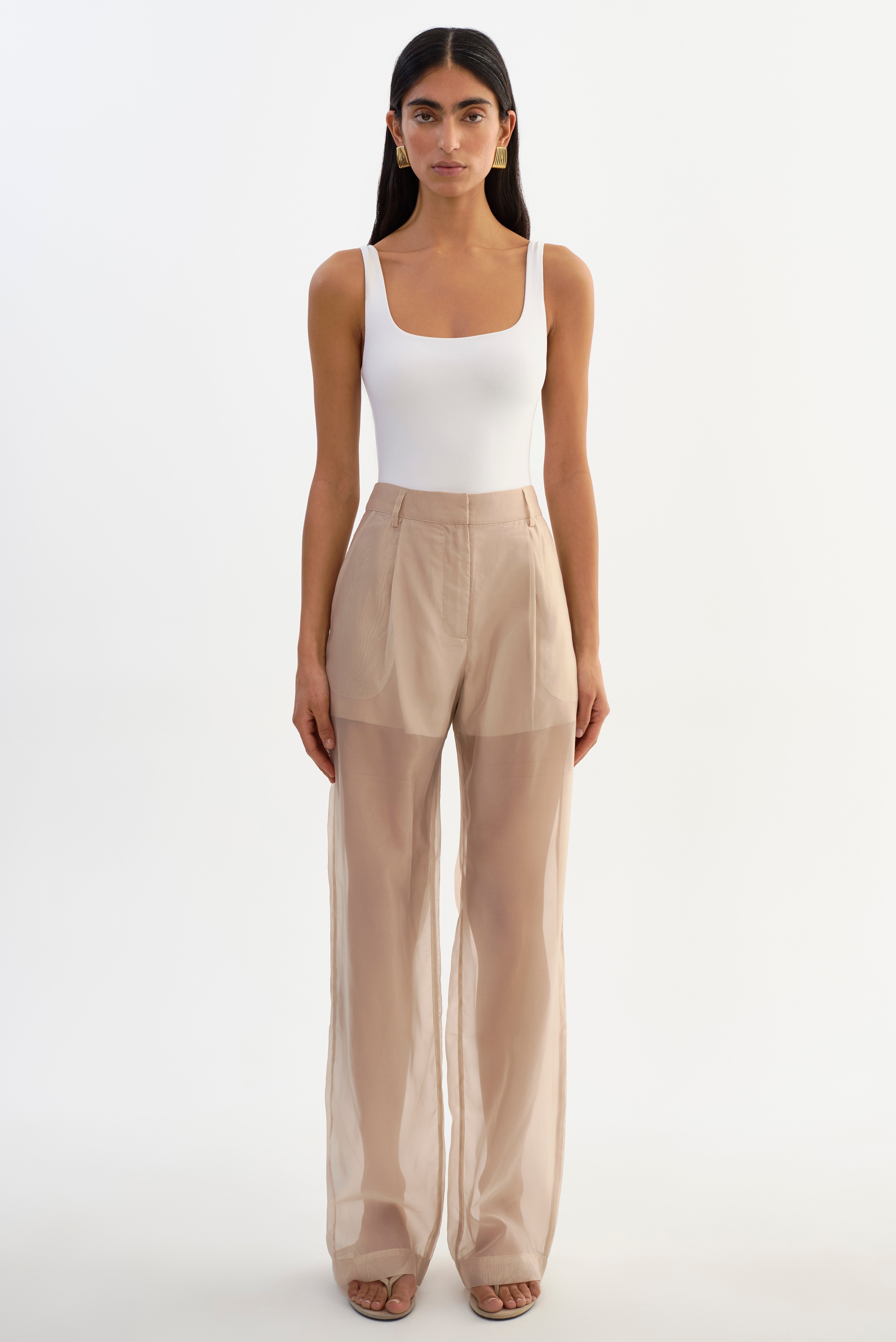 ALOMA | Pantalon semi-transparente
