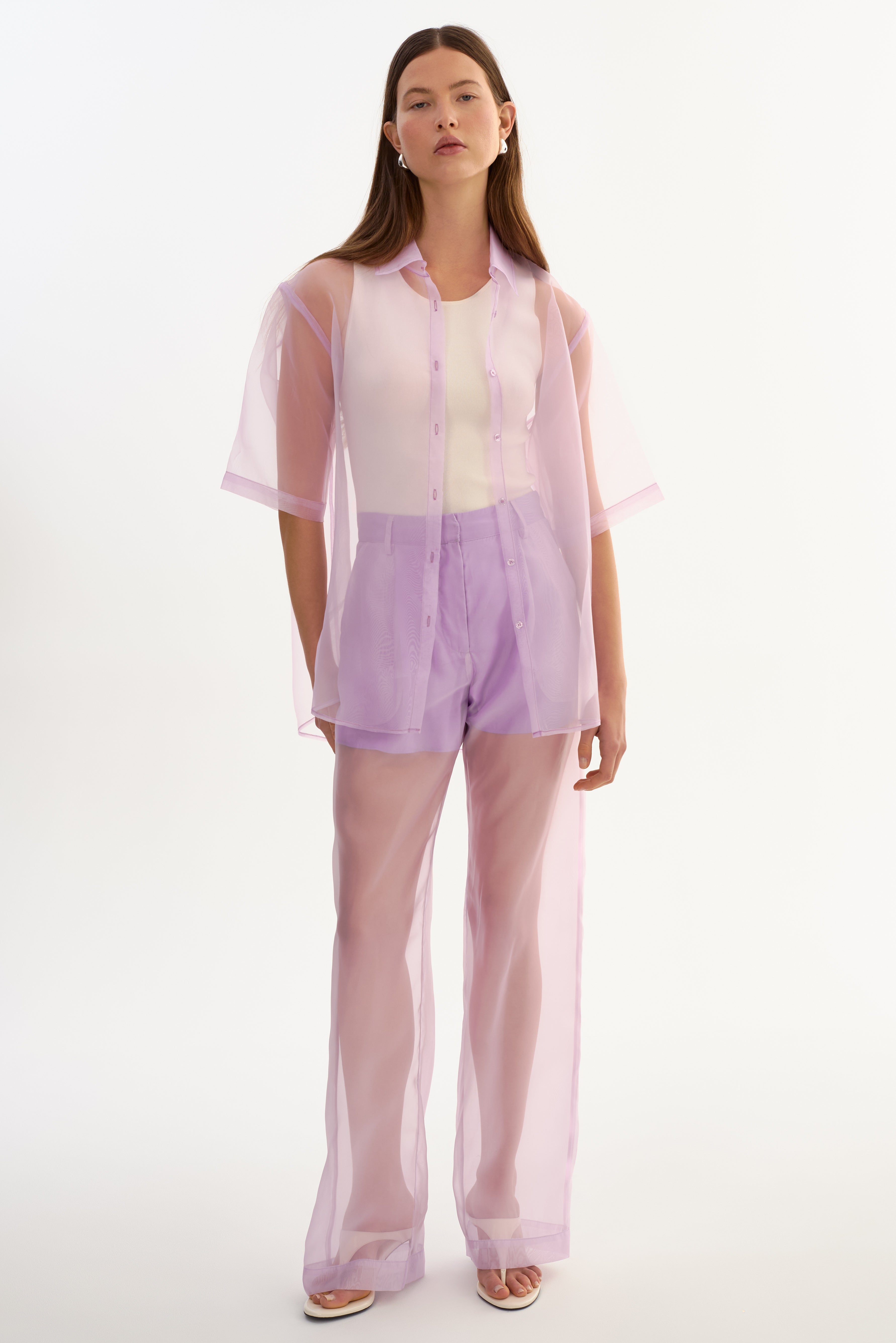 ALOMA | Pantalon semi-transparente