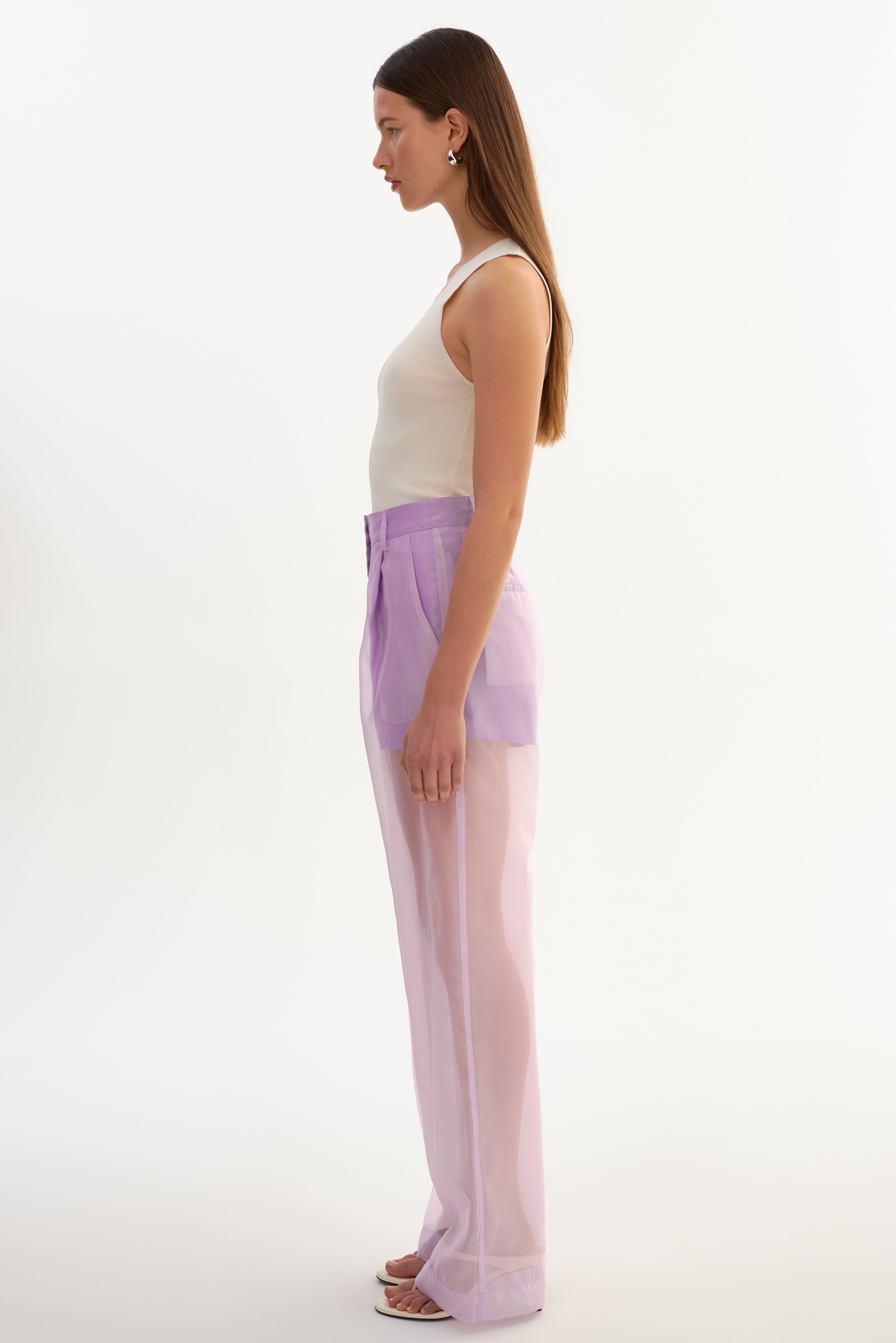 ALOMA | Pantalon semi-transparente