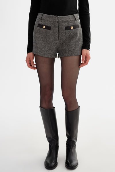 AMRITA | Herringbone Mini Shorts