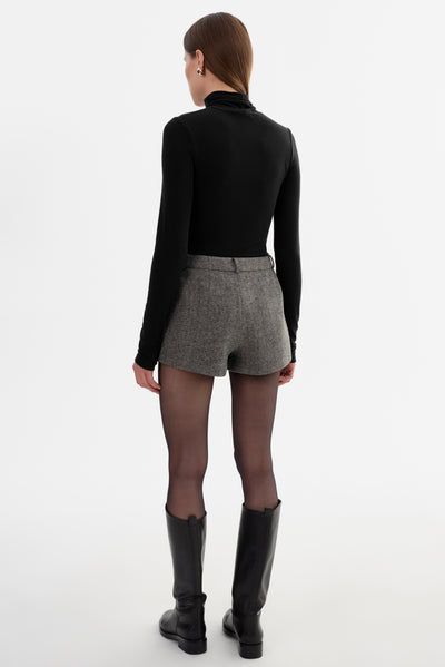 AMRITA | Herringbone Mini Shorts