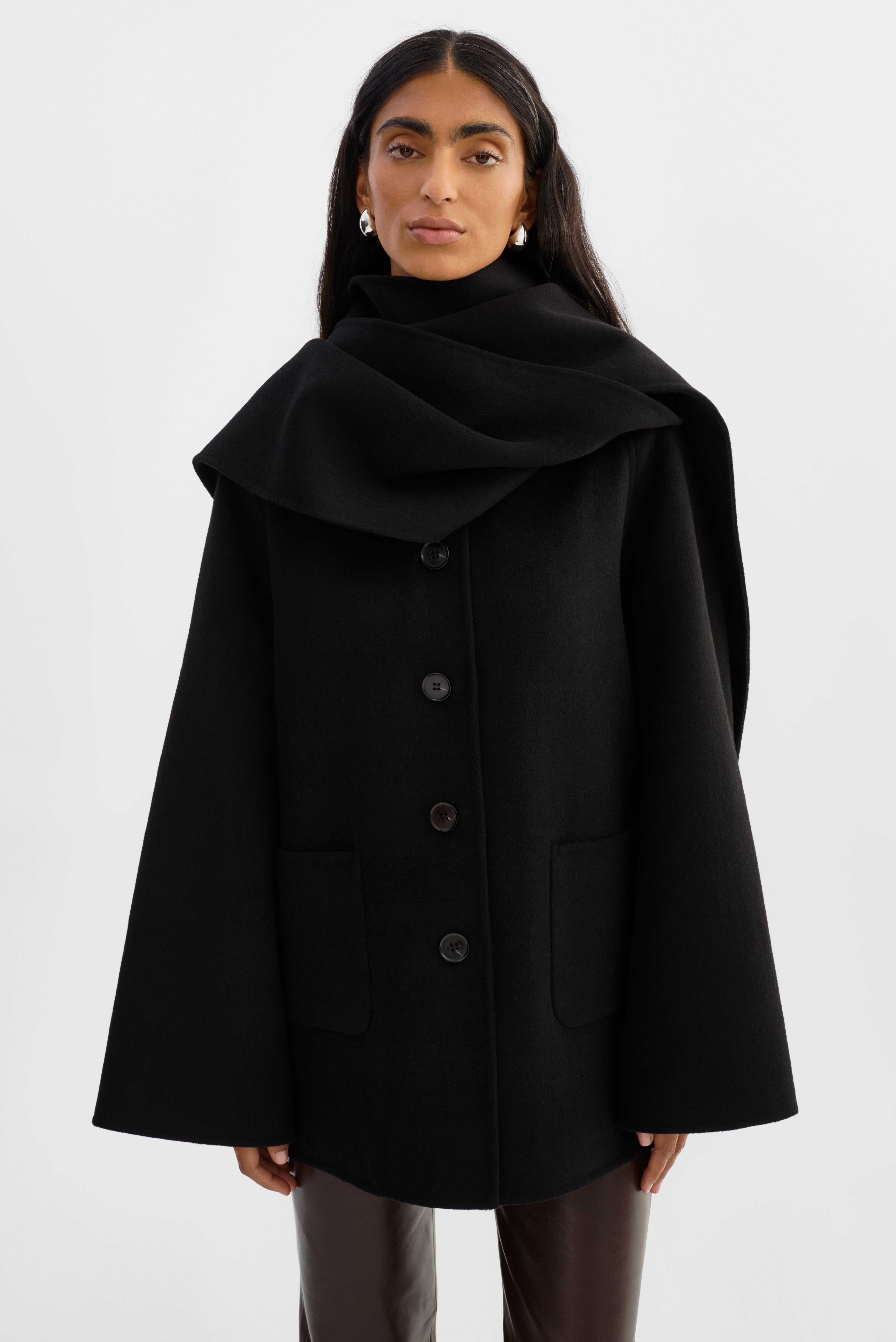 ANCA | Veste écharpe en laine