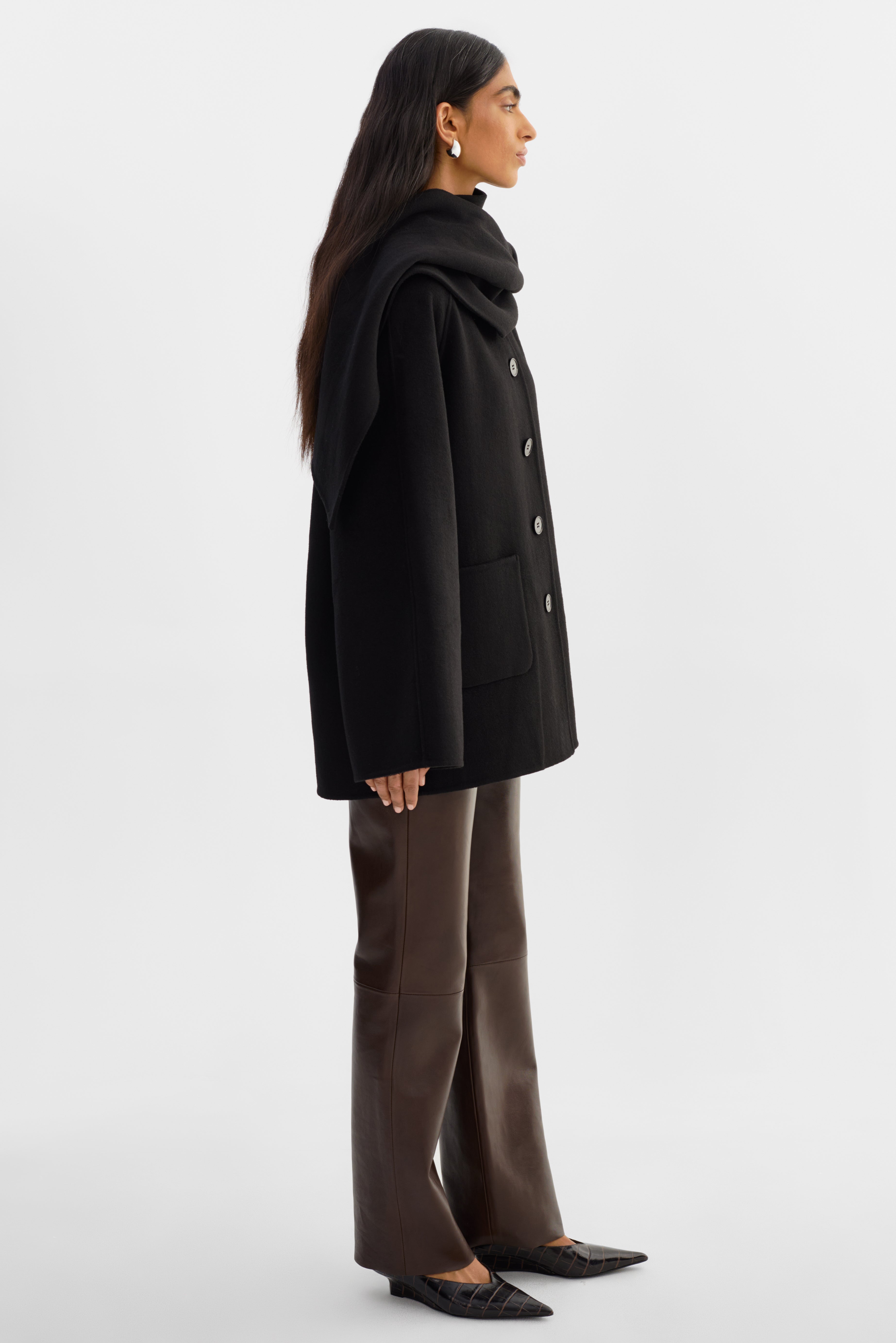 ANCA | Veste écharpe en laine
