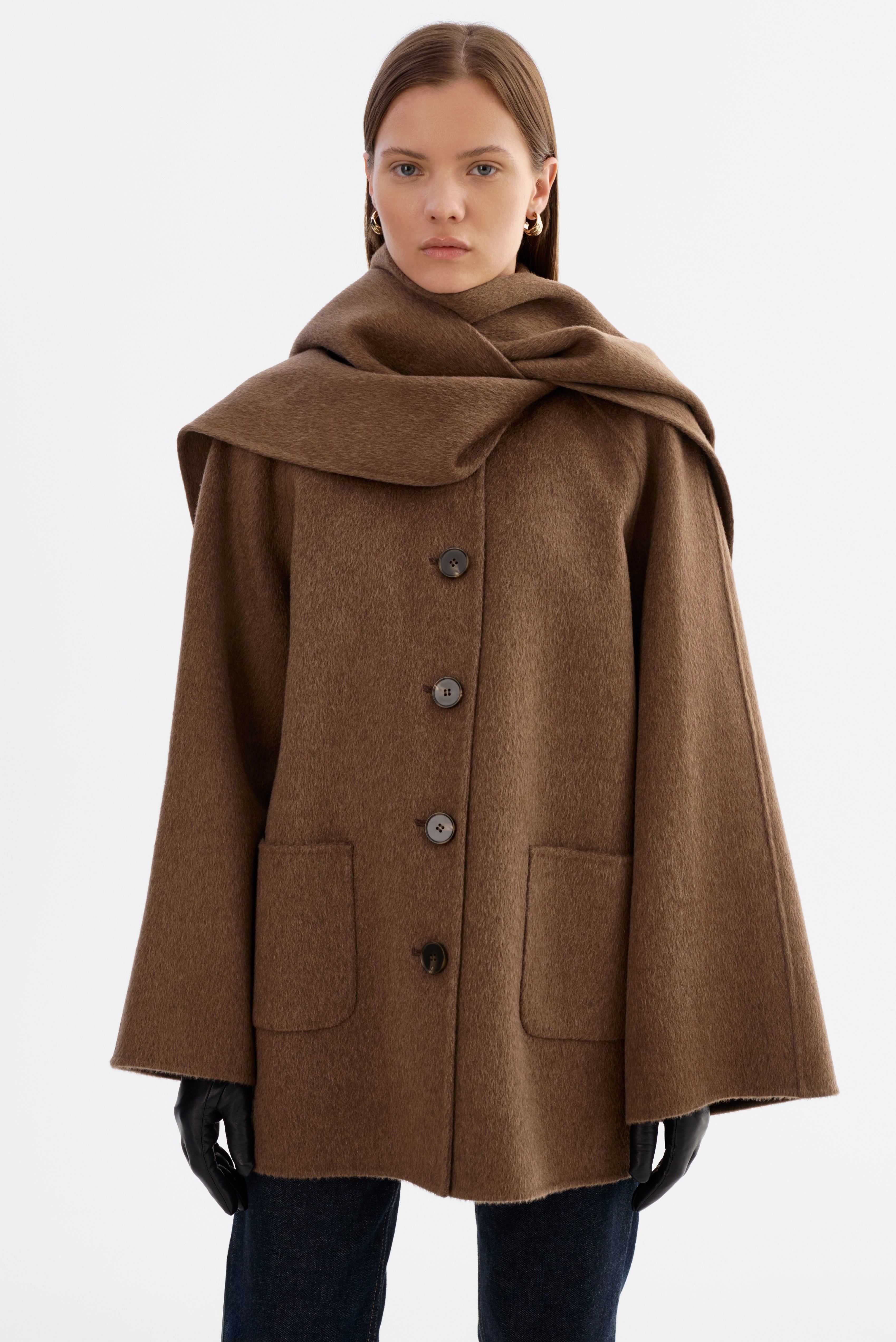 ANCA | Veste écharpe en laine
