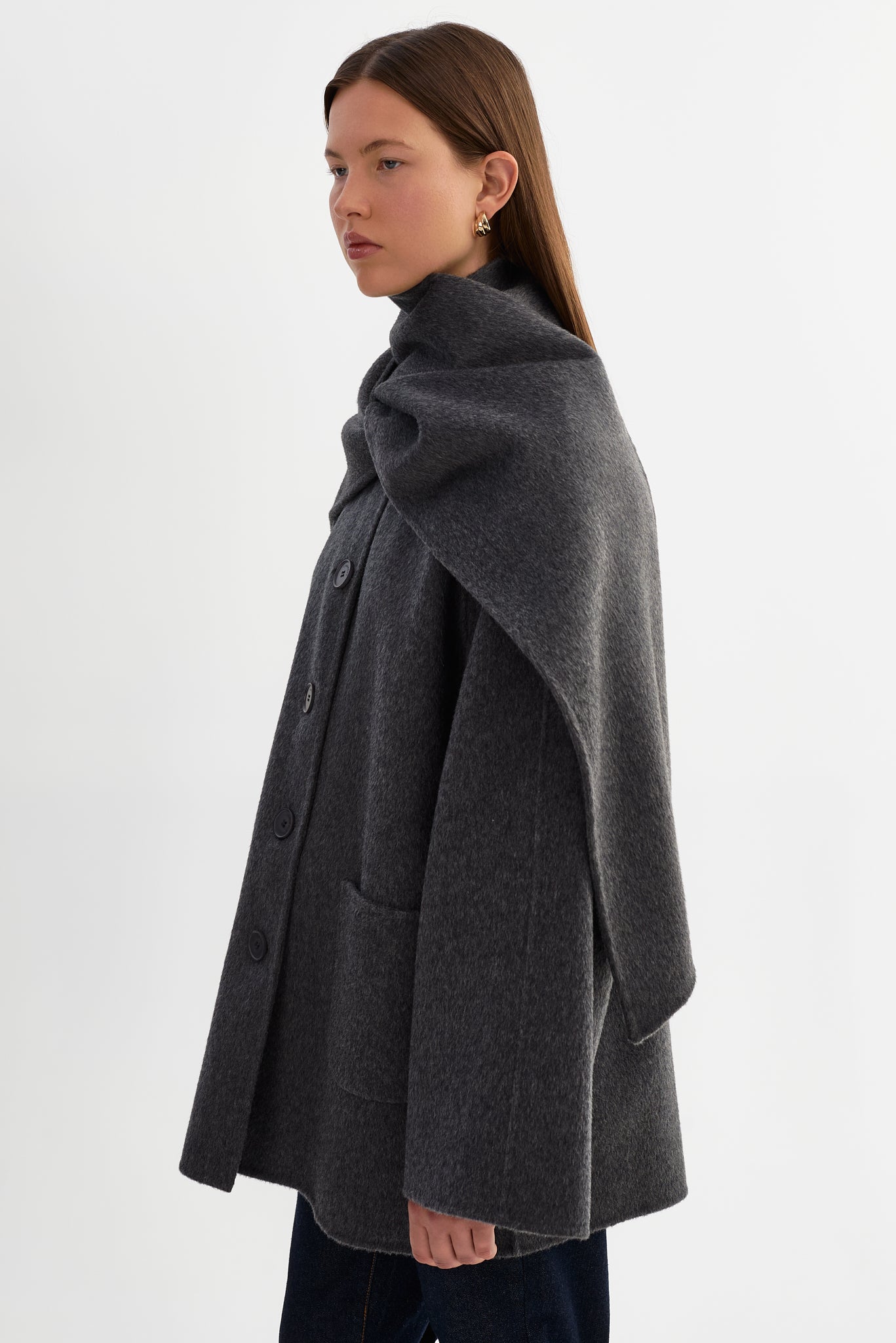 ANCA | Wool Scarf Jacket