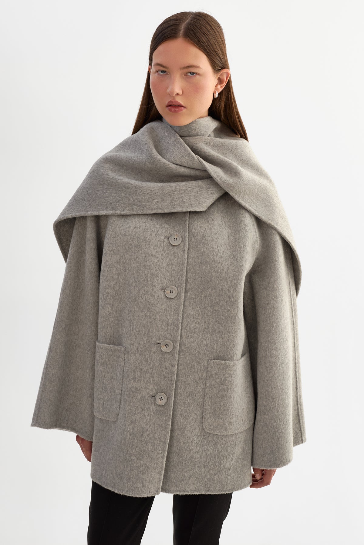 ANCA Wool Scarf Jacket