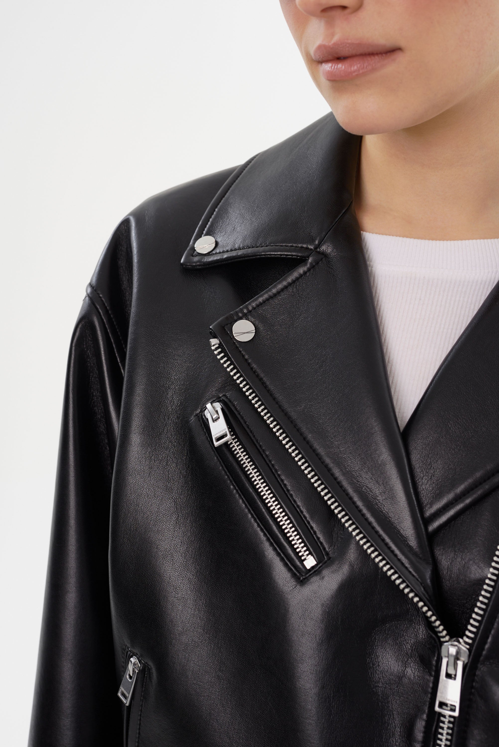 ANDRADE | Veste motard en cuir recyclé