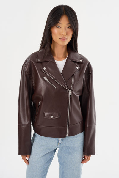 ANDRADE | Recycled Leather Biker Jacket