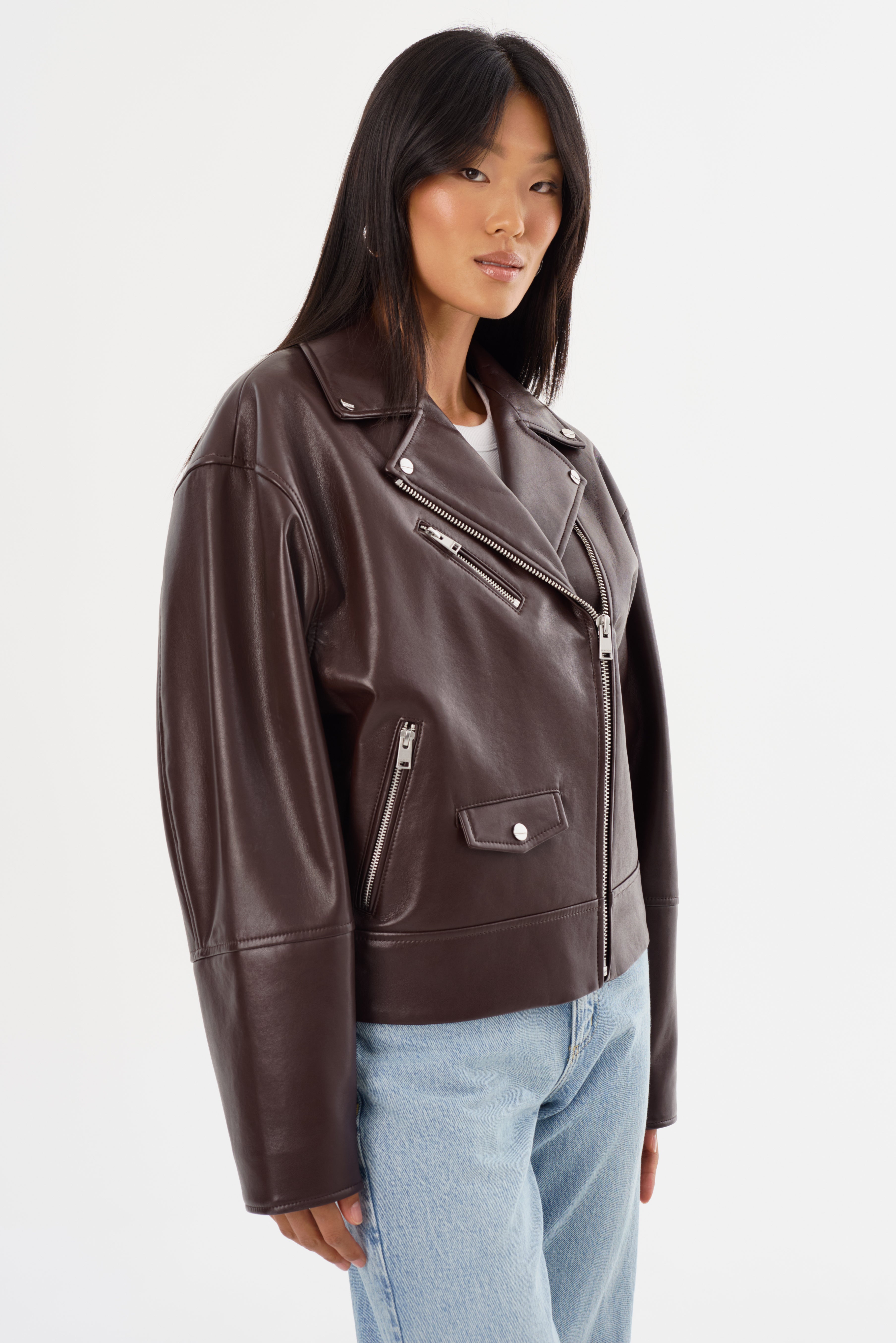 ANDRADE | Veste motard en cuir recyclé