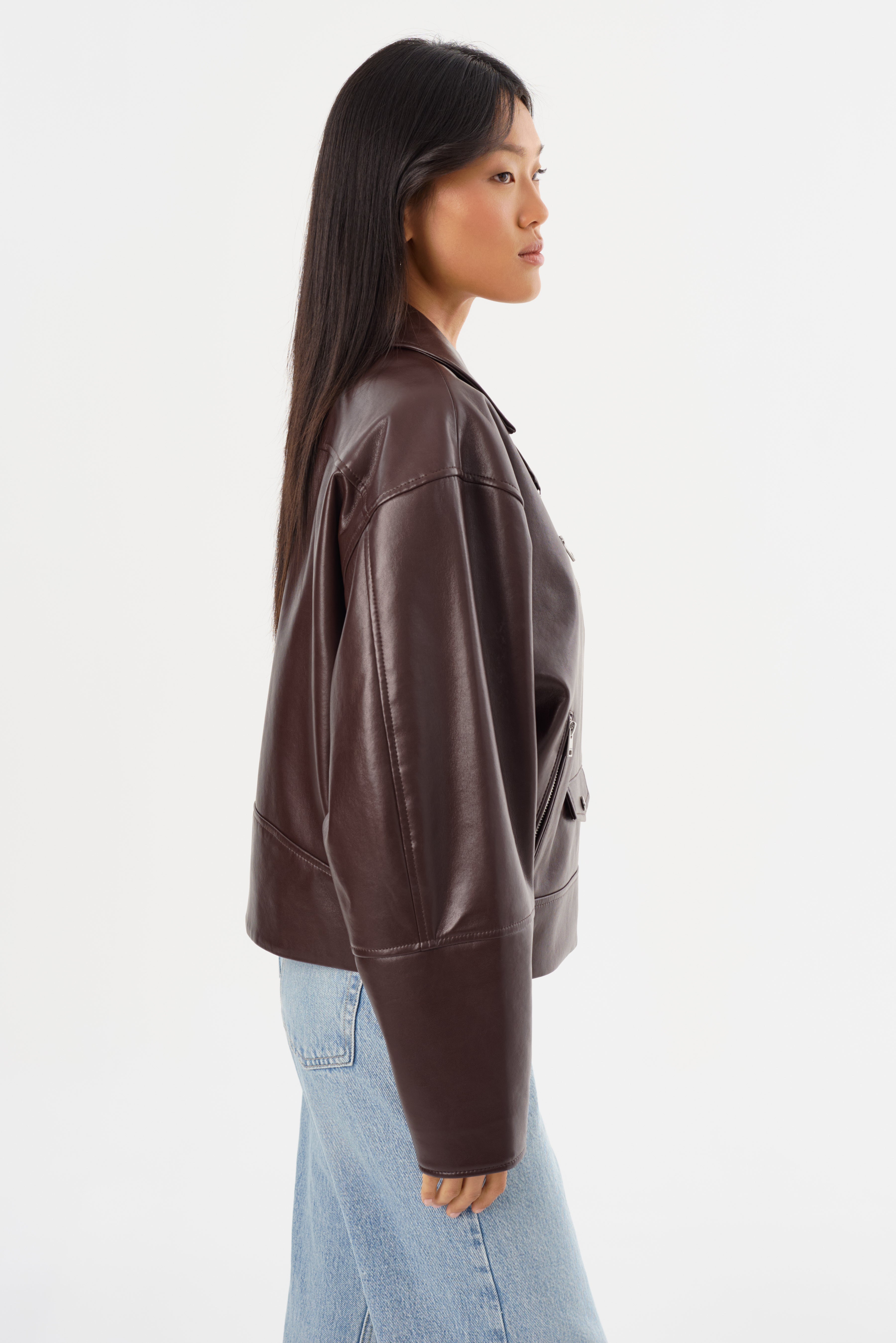 ANDRADE | Veste motard en cuir recyclé
