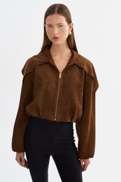 ANITA | Suede Bomber Jacket