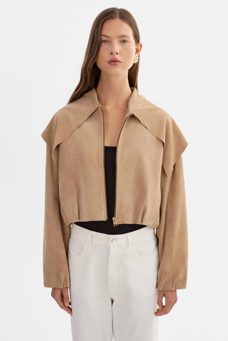 Suede Bomber Jacket