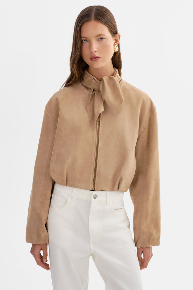 Suede Bomber Jacket