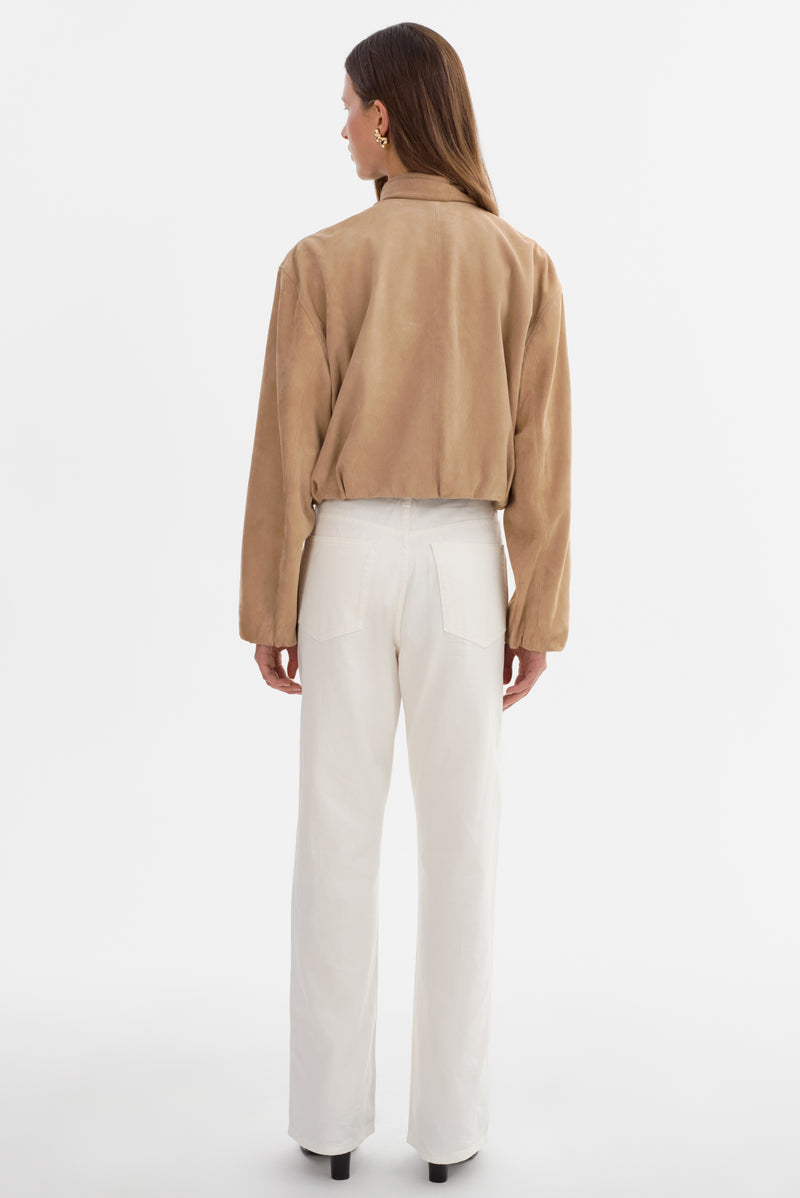 Suede Bomber Jacket