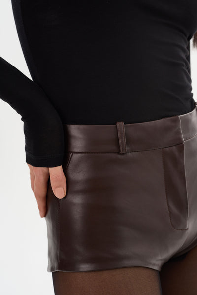 ANNAISE | Leather Hot Shorts