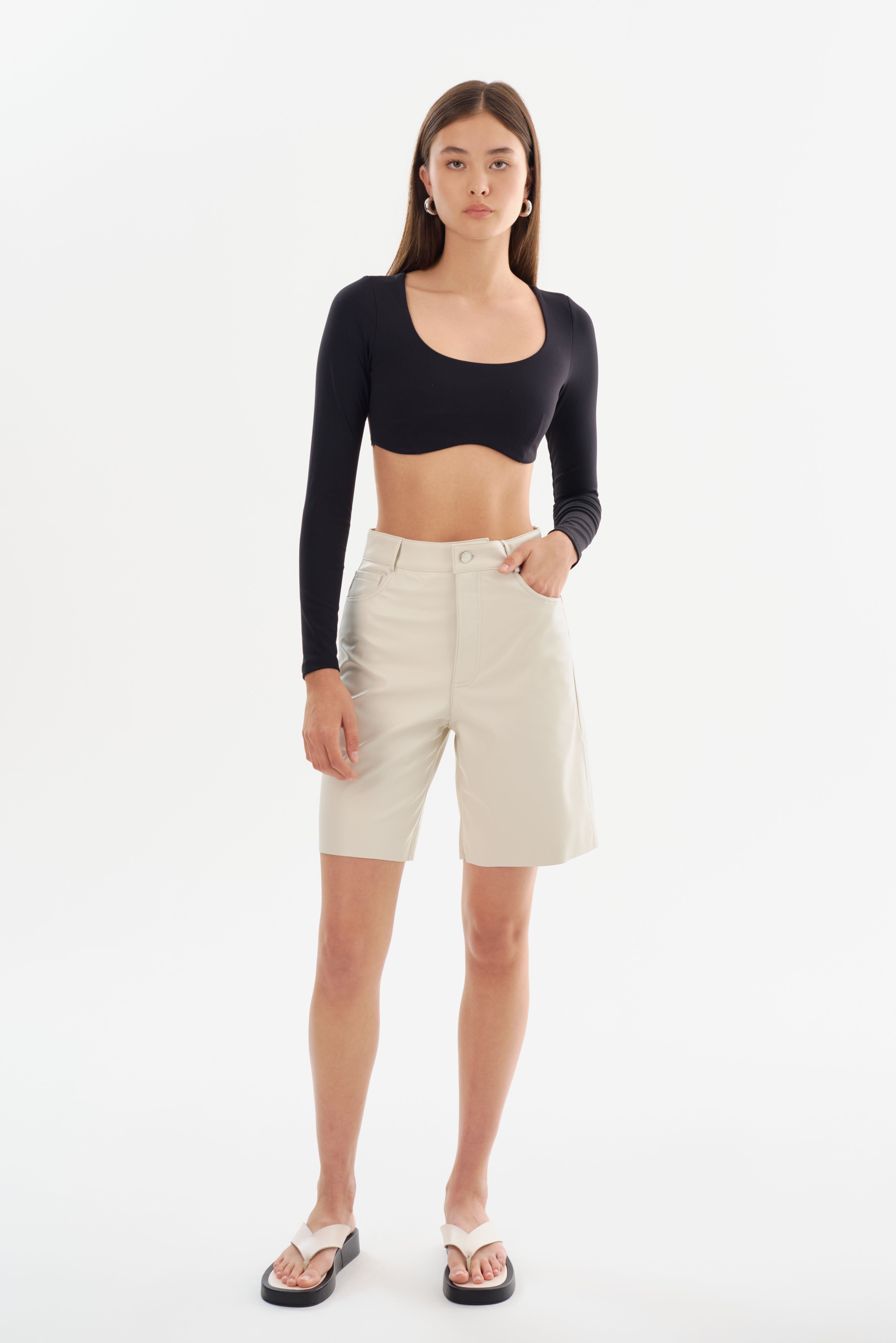 ARAE | Faux Leather Shorts