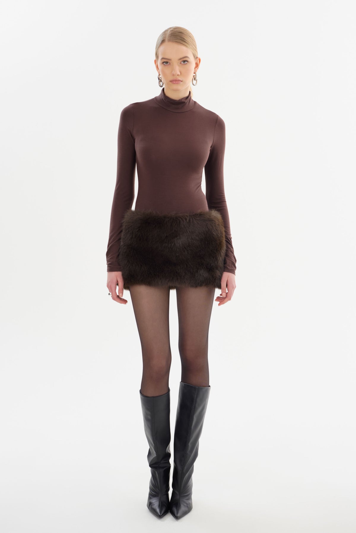 ARCILA Faux Fur Micro Mini Skirt