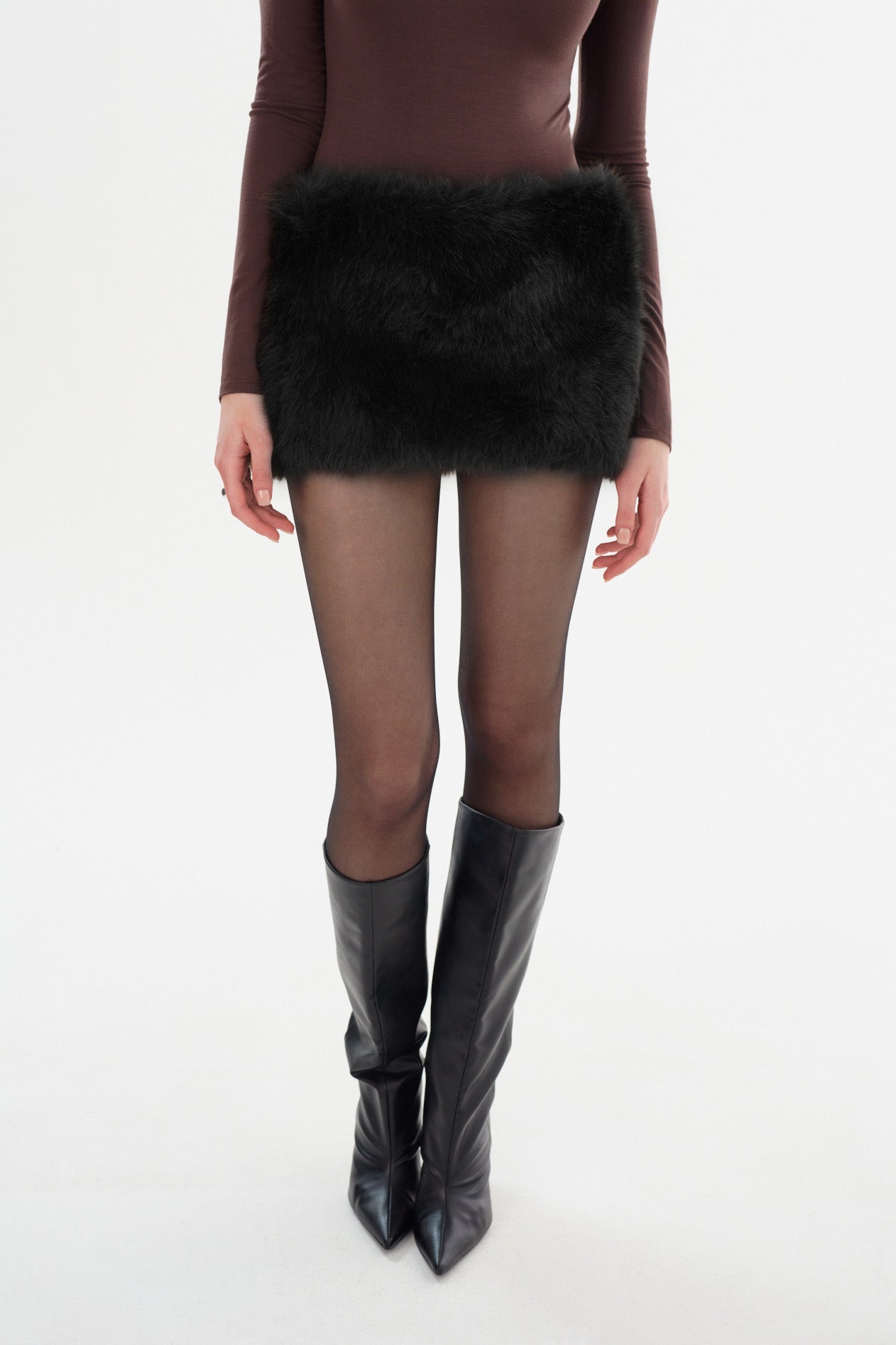 ARCILA | Faux Fur Micro Mini Skirt