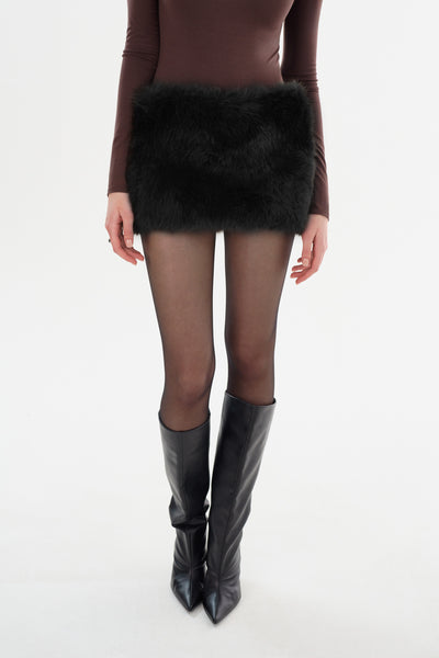 ARCILA | Faux Fur Micro Mini Skirt
