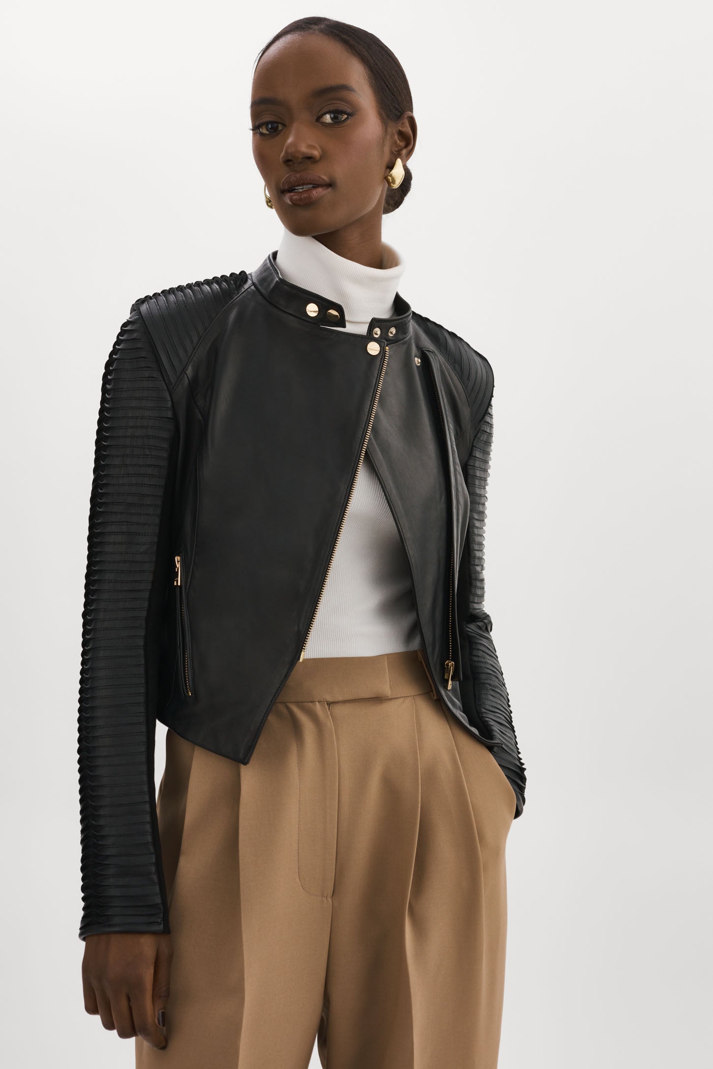 AZRA OR | Veste motard en cuir