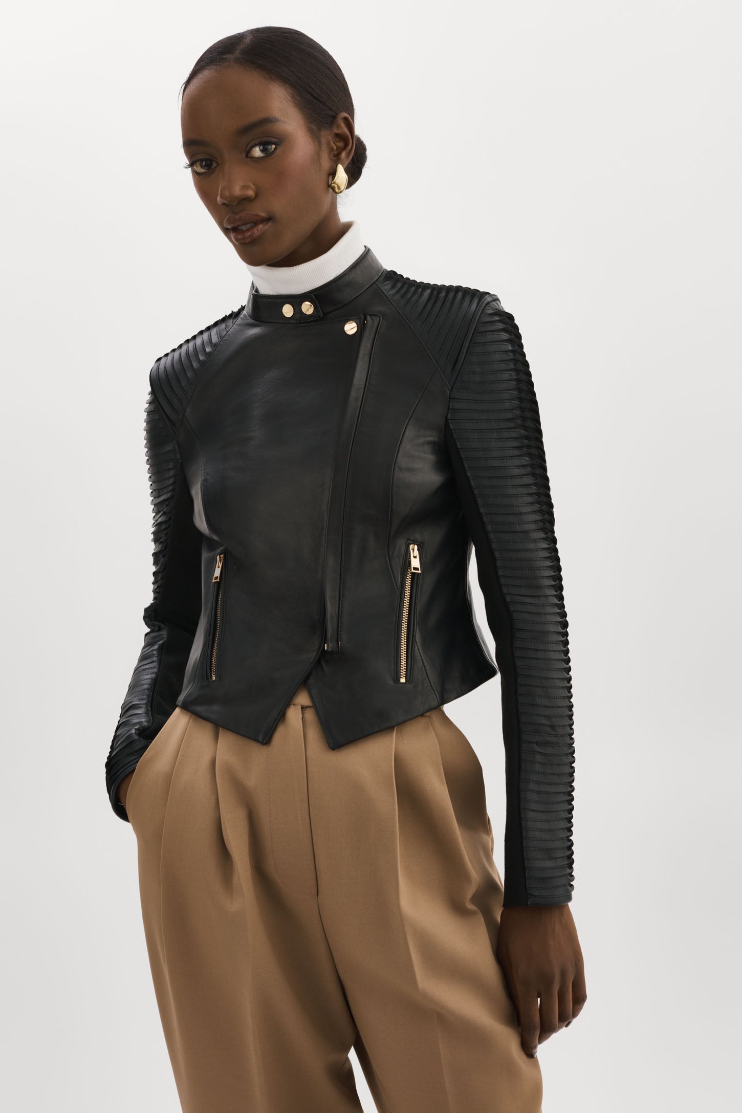 AZRA OR | Veste motard en cuir