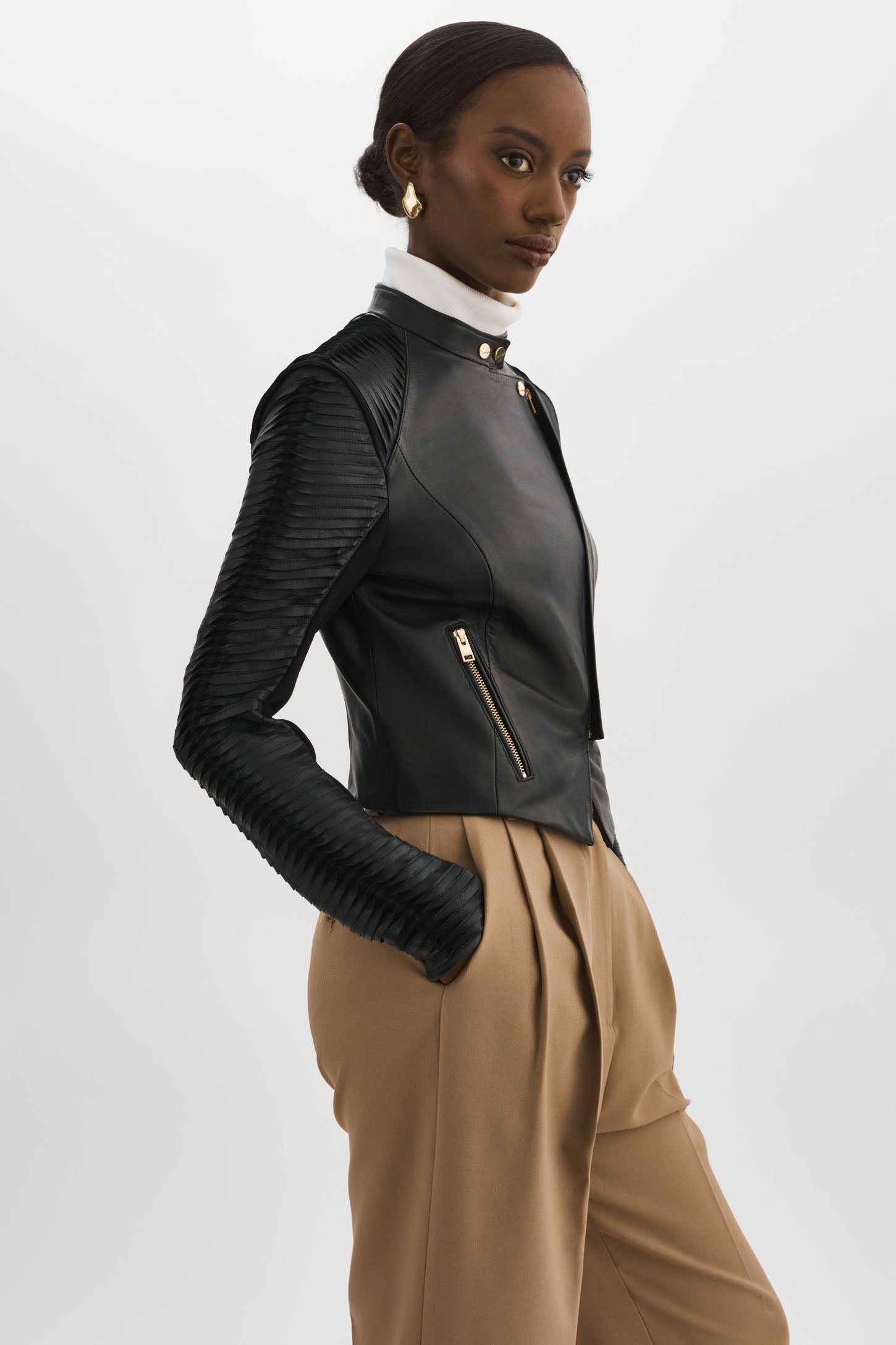 AZRA OR | Veste motard en cuir