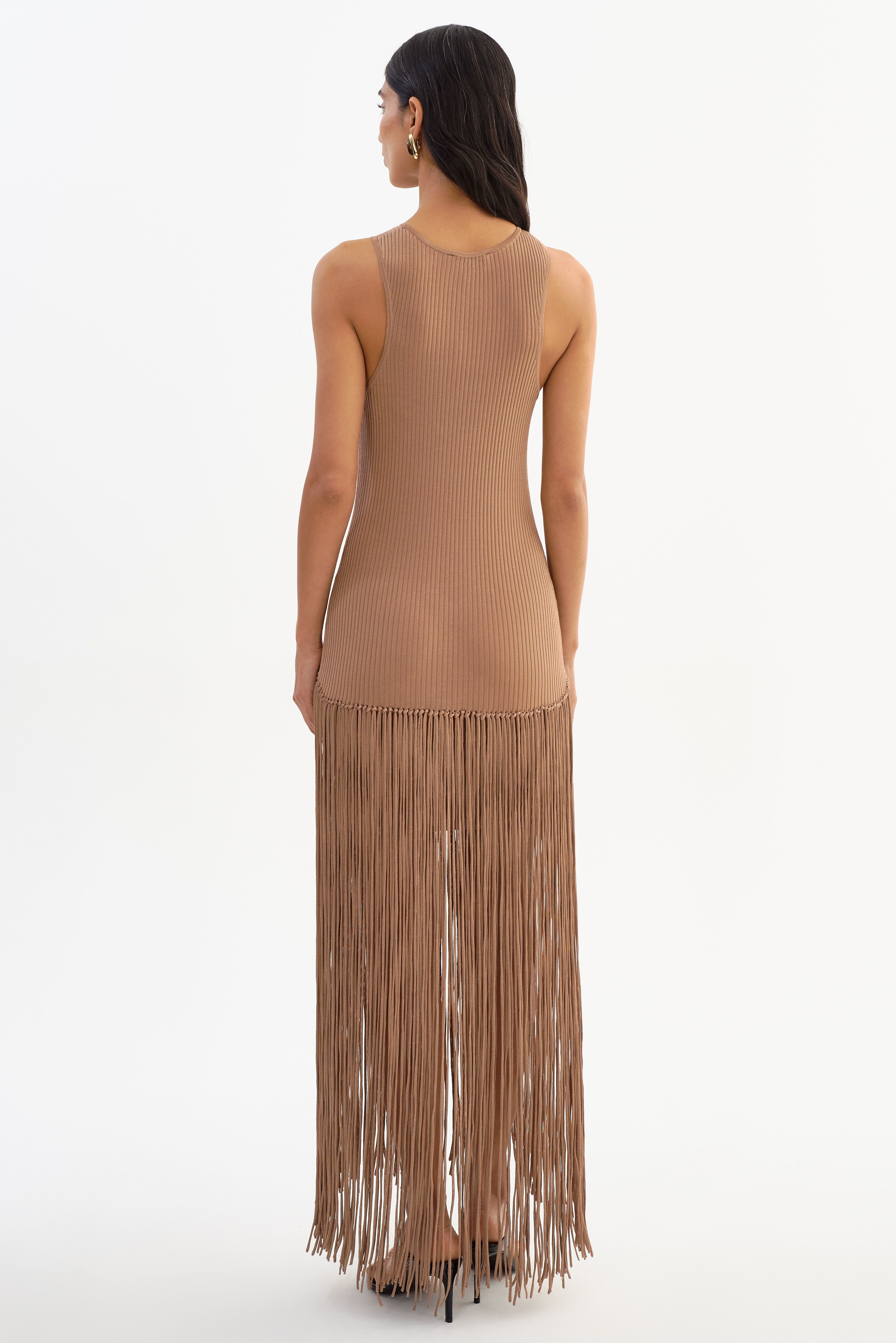 ADELITA | Shimmery Rib Knit Maxi Dress