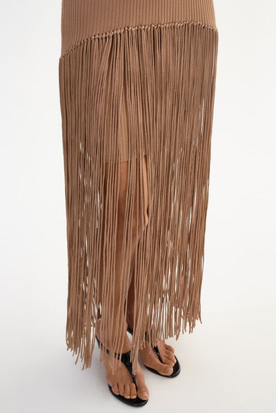 ADELITA | Shimmery Rib Knit Maxi Dress