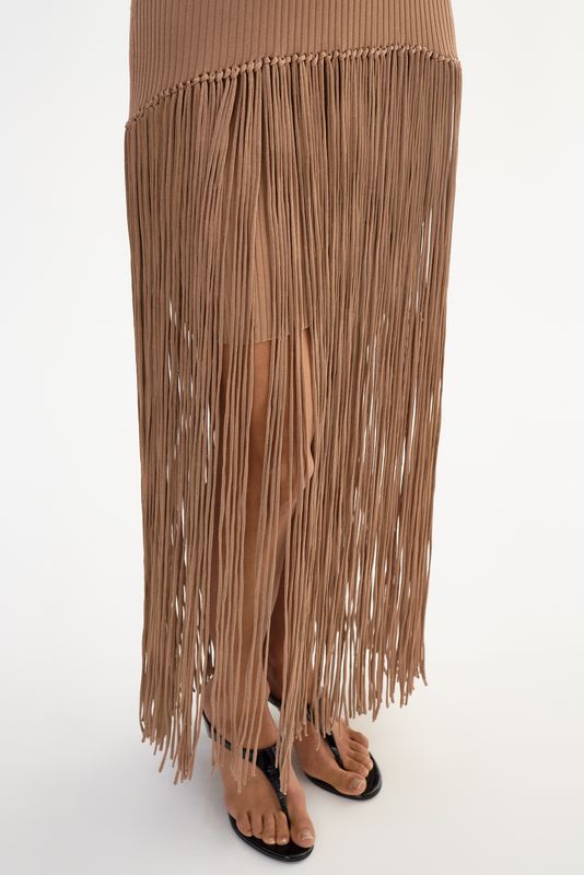 ADELITA | Shimmery Rib Knit Maxi Dress