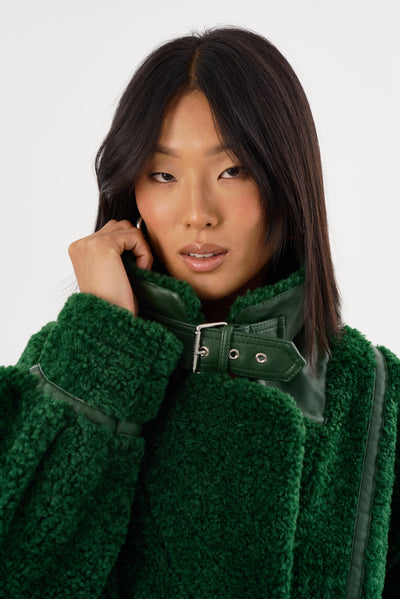 BADU | Oversized Faux Shearling Jacket