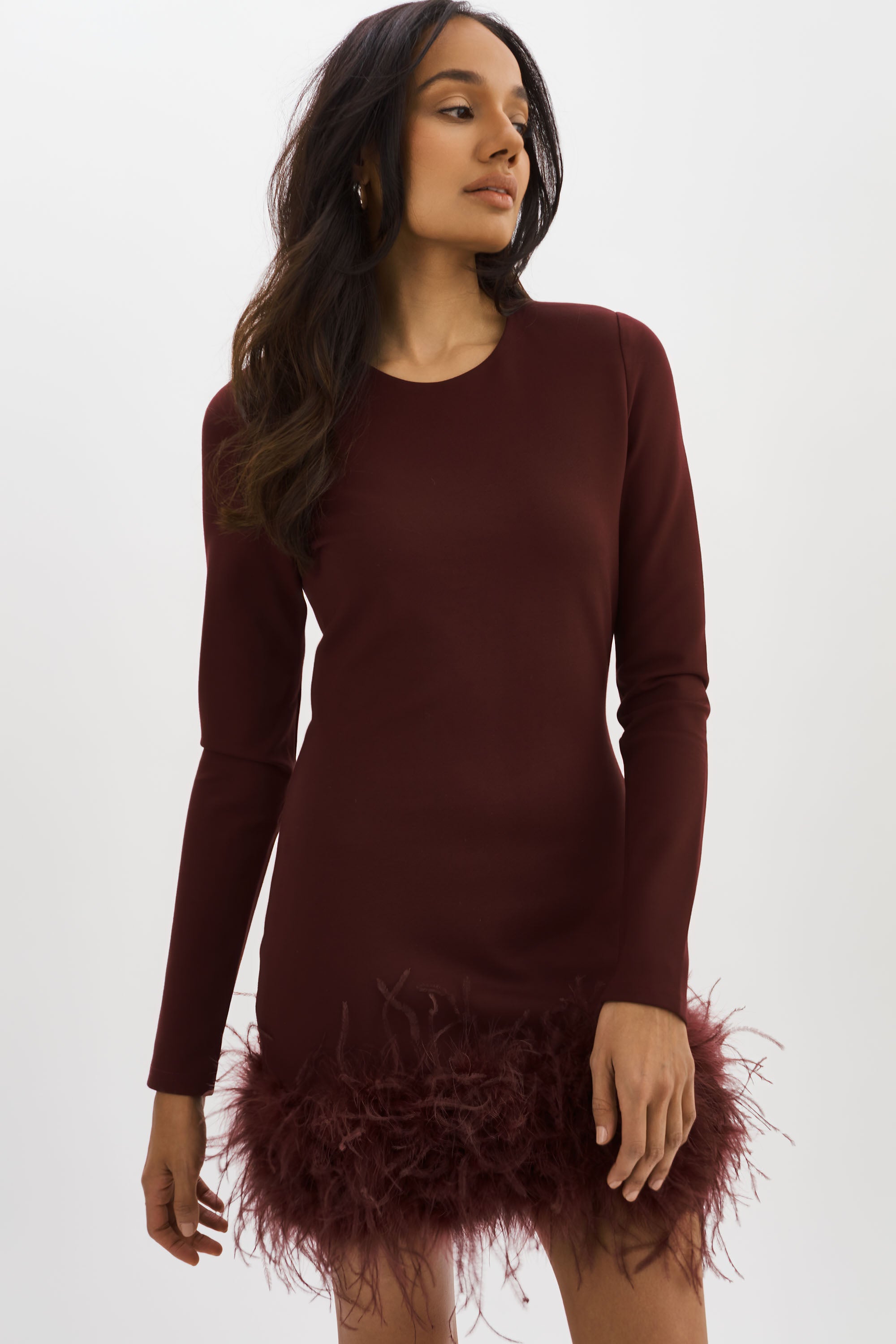 LAMARQUE Bahira Mini Dress in Burgundy