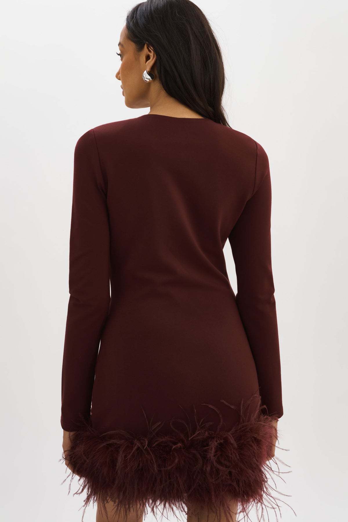 LAMARQUE Bahira Mini Dress in Burgundy - size S