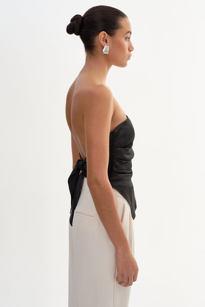 BAILA | Asymmetric Satin Scarf Top