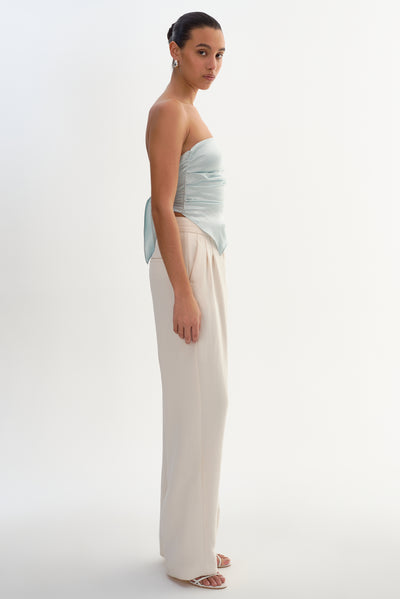BAILA | Asymmetric Satin Scarf Top