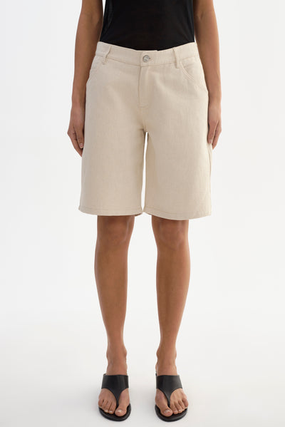 BARY | Linen Blend Twill Bermuda Shorts