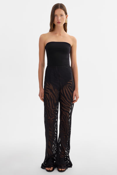 BECKY | Sheer Zebra Pants