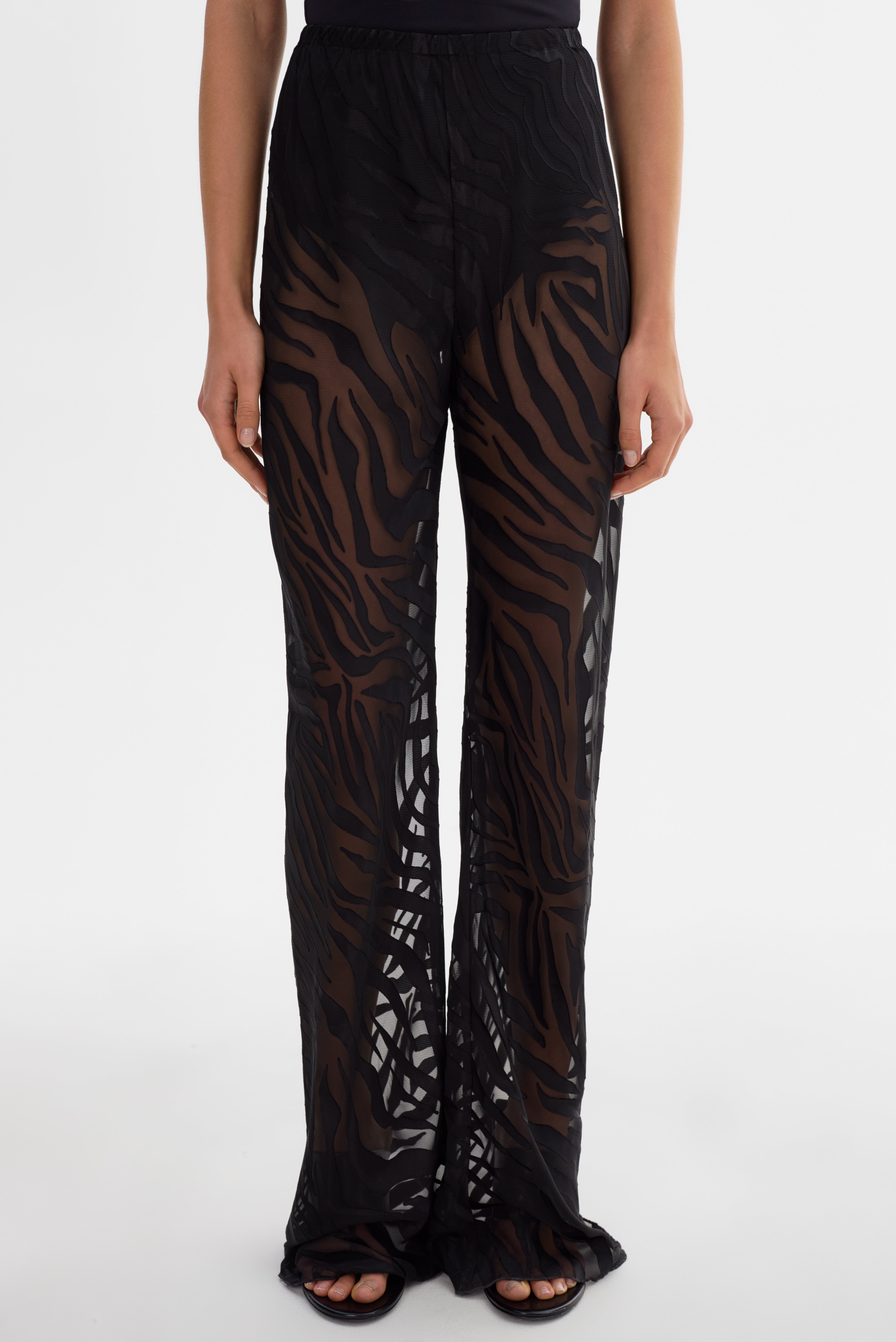 BECKY | Pantalon Semi-Transparent Zébré