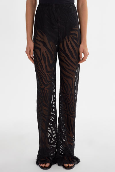 BECKY | Sheer Zebra Pants