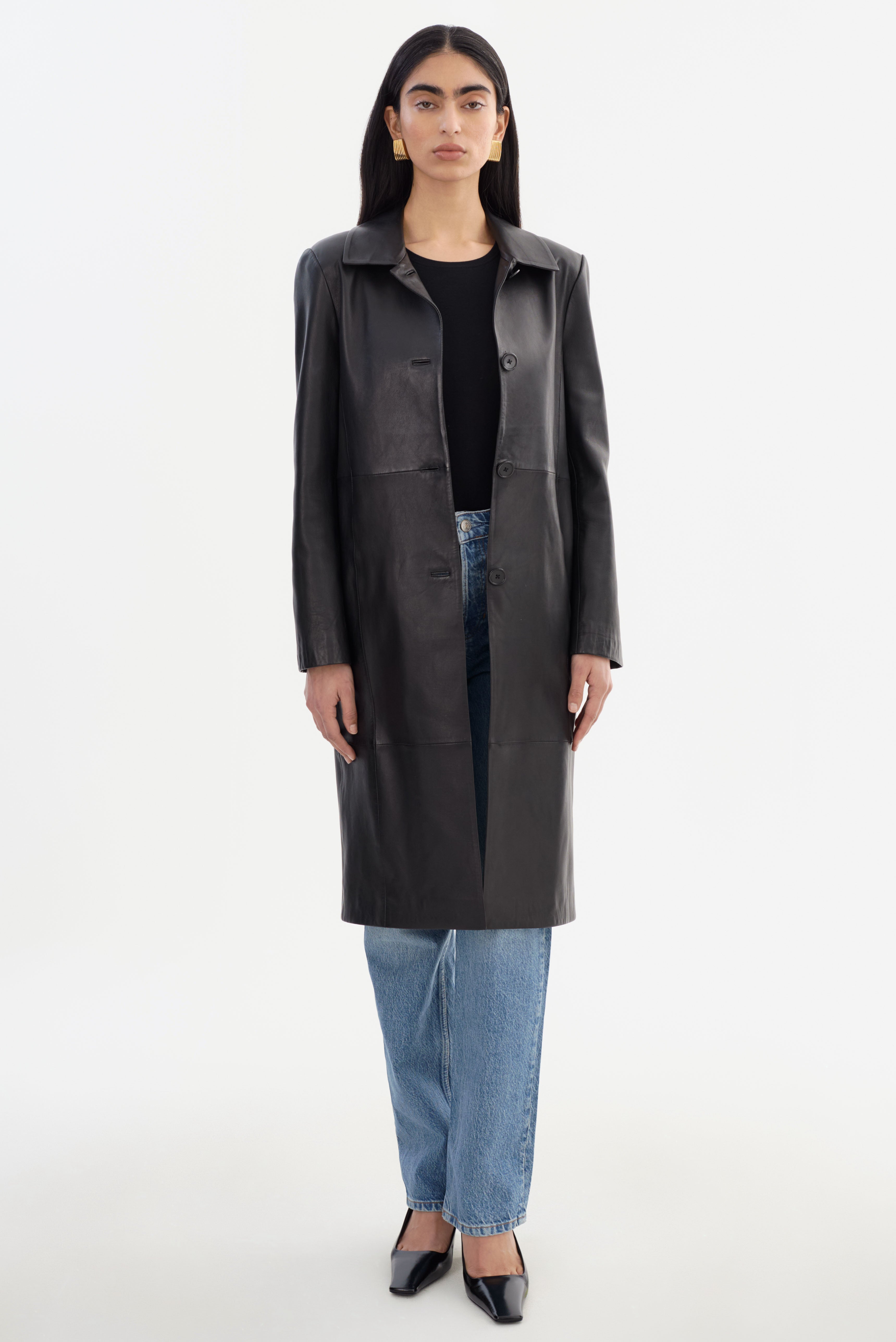 BELEN | Manteau long en cuir