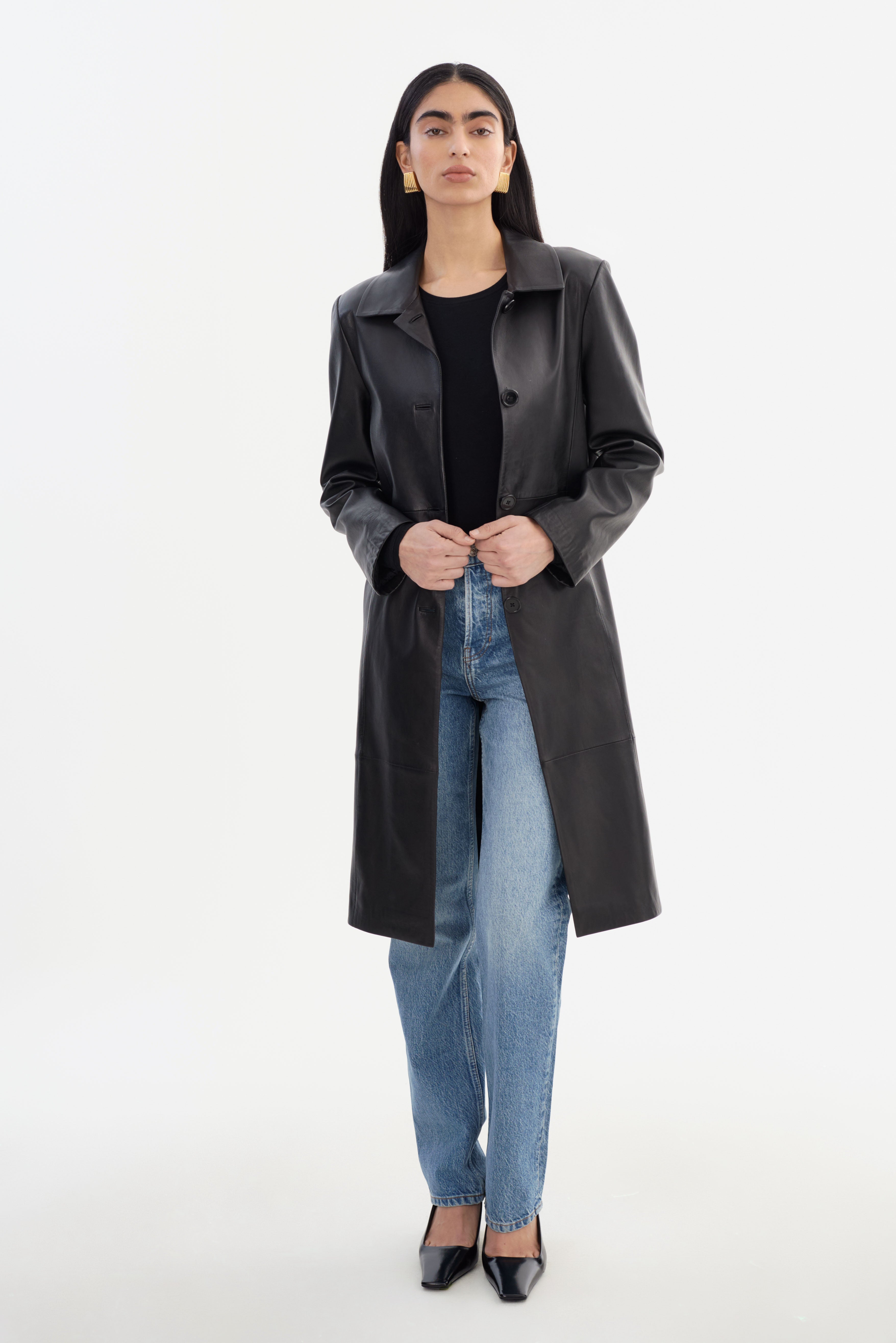 BELEN | Manteau long en cuir